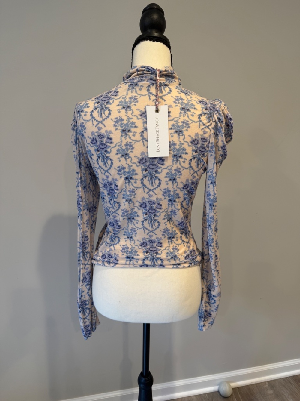 NWT LoveShackFancy Women's Vienna Turtleneck Top Size XS - Picture 2 of 5